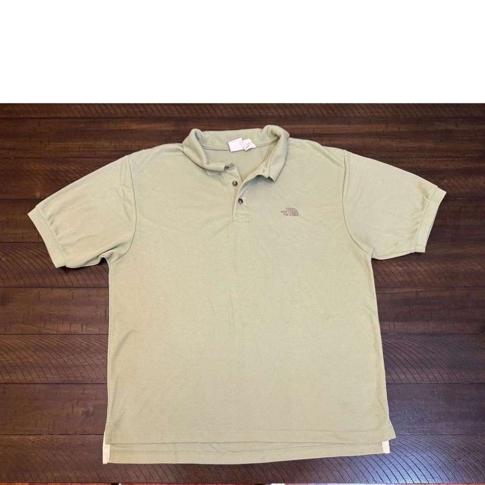 The North Face Sage Green Short Sleeve Polo Shirt Men's‎ Large